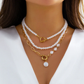 Vintage Perlenkette Mehrlagig Elegant Schmuck Damen – Sofia