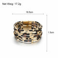 Leder Wickelarmband mit Leopardenmuster – Sophia
