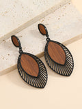 Holz Tropfen Ohrringe Boho Chic Schmuck – Lena