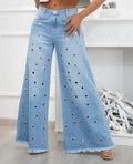 High-Rise Damen-Schlagjeans mit Stretch-Denim – Emilia