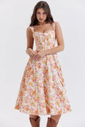 Geblümtes Midikleid aus Baumwolle für Damen – Freya