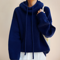 Damen Pullover Merinowolle mit Kapuze Elegant Warm – Clara