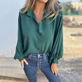 Damen Bluse Lässig Formell Langarm Look – Anna