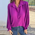 Damen Bluse Lässig Formell Langarm Look – Anna