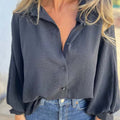 Damen Bluse Lässig Formell Langarm Look – Anna