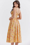 Geblümtes Midikleid aus Baumwolle für Damen – Freya