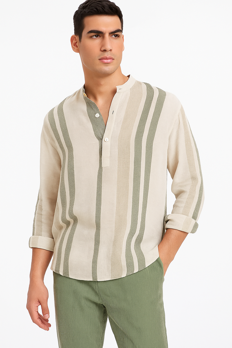 Stylische Leinen-Baumwoll-Hemden für jede Saison – Frank