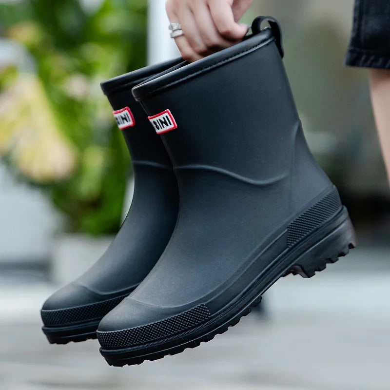 Wasserdichte Halbschaft-Gummistiefel für Regenwetter – DryStep