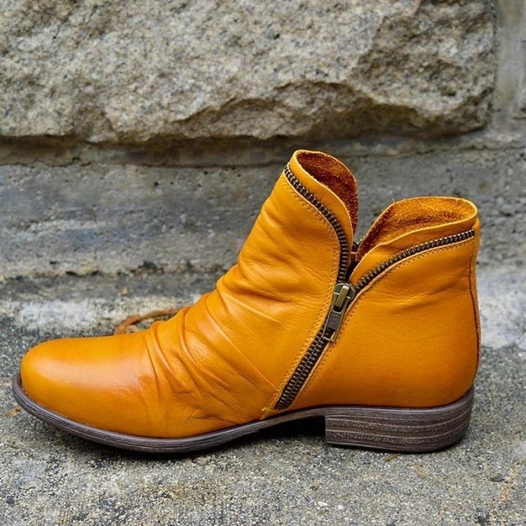 Damen Winterstiefel aus Bio-Leder mit Reißverschluss – Melinda