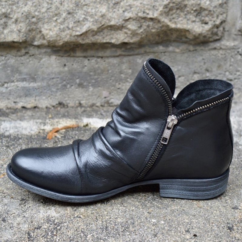 Damen Winterstiefel aus Bio-Leder mit Reißverschluss – Melinda