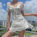 Elegantes kristallweißes Kleid für Damen – Seraphina
