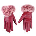 Winter Lederhandschuhe mit Kunstfell – Für Damen