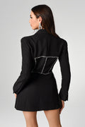 Damen-Karojacke mit klassischem Design – Clara