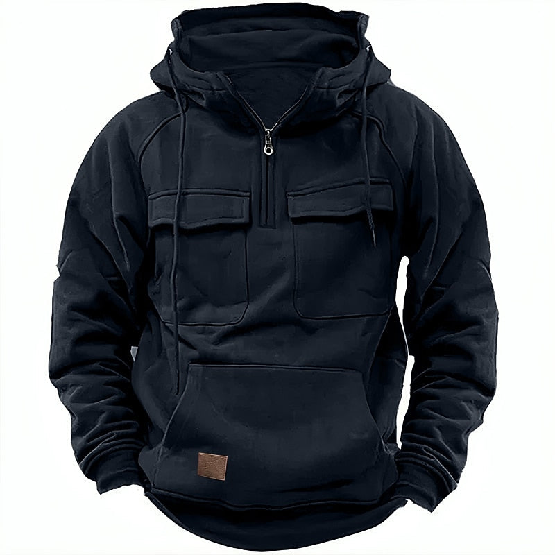 Warmer Winter-Hoodie mit Reißverschluss für Herren – Lutz