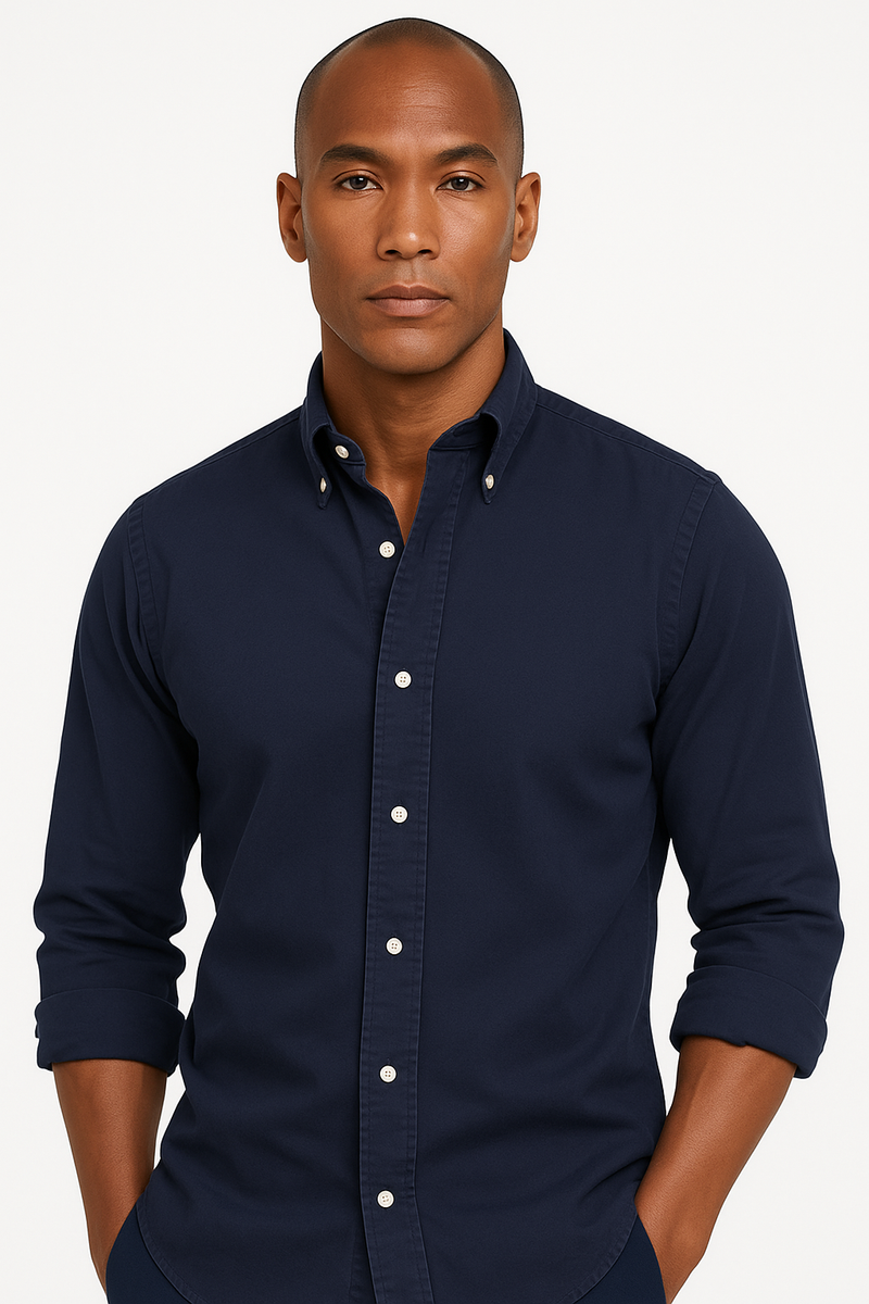 Klassisches Herrenhemd Langarm Elegant Bequem – Maderno