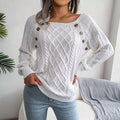 Strickpullover mit elegantem Ausschnitt für Damen – Ella