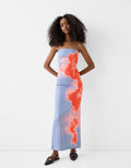Bandeau Sommerkleid Elegant mit Chiffon-Detail – Elina