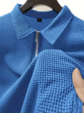 Herren Polo Shirt Sommer Waffelstrick Atmungsaktiv – Lureno