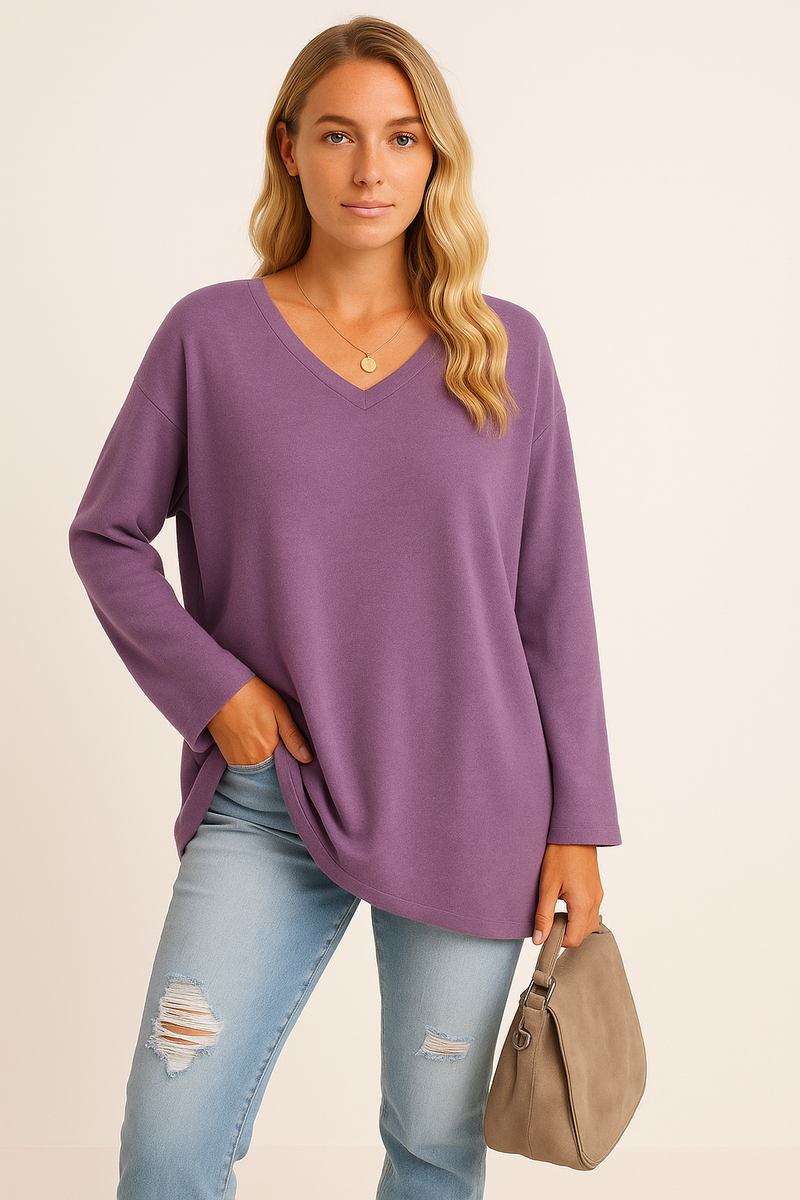 Damen T-Shirt Bequem Atmungsaktiv Alltag Stil – Kate