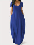 Unifarbenes Damen Maxikleid mit Taschen – Maisie