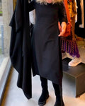 Klassisches Schwarzes Midi-Kleid - Sofia
