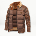 Winterjacke Herren Leder Wasserdicht Warm für Winter – Anselm