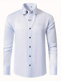 Elegantes Herrenhemd Glänzend Slim Fit Formal – Lorenso