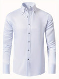 Elegantes Herrenhemd Glänzend Slim Fit Formal – Lorenso