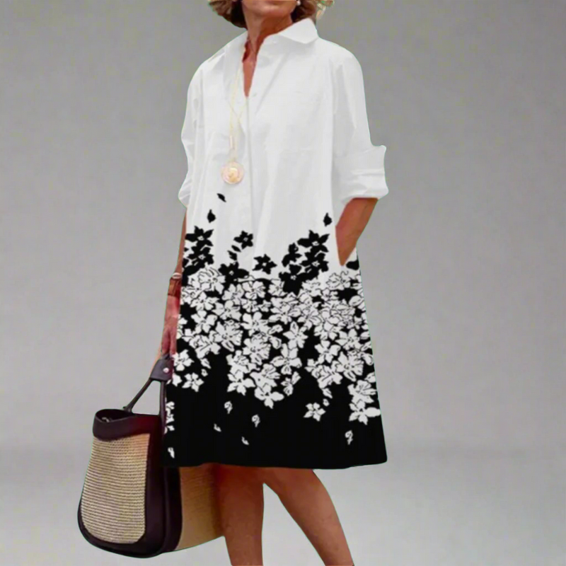 Midikleid mit Polka-Dots und Hemdkragen – Marielle