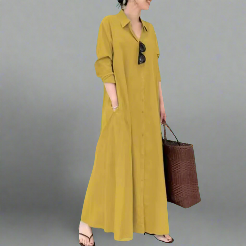 Lässiges Damen Hemdkleid für Alltag und Büro – Emilia