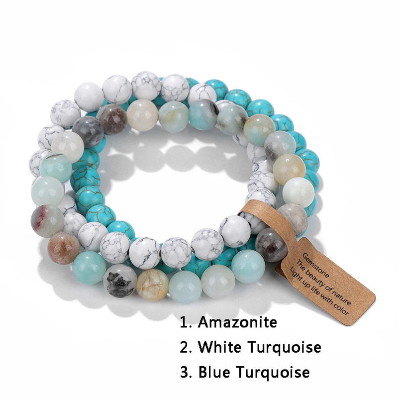 Naturstein Armband-Set für Damen & Herren – Elias