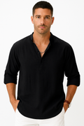 Leinenhemd Herren Slim Fit Atmungsaktiv Elegant Sommerhemd – Lasse