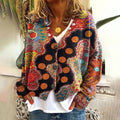 Boho Strickpullover Damen Bunt Locker Ethno Stil – Alariva