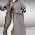 Damen Kapuzenjacke mit Strickärmeln im Patchwork-Stil – Elvira