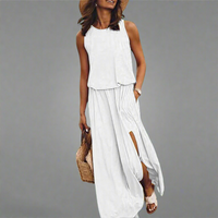 Sommerkleid Damen Farbenfroh Elegant Locker Luftig Alltag – Floravina