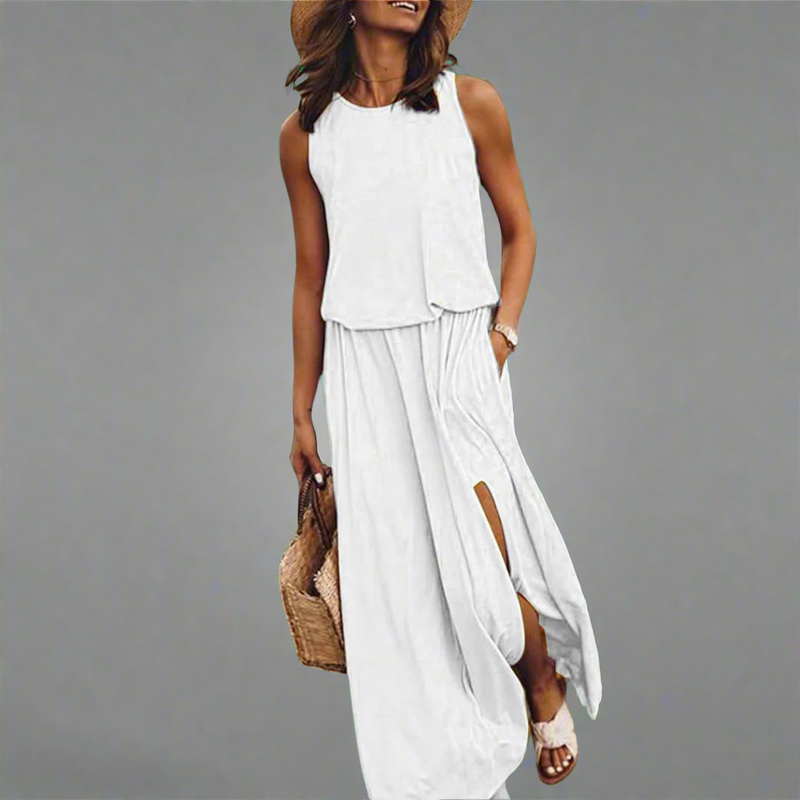 Sommerkleid Damen Farbenfroh Elegant Locker Luftig Alltag – Floravina