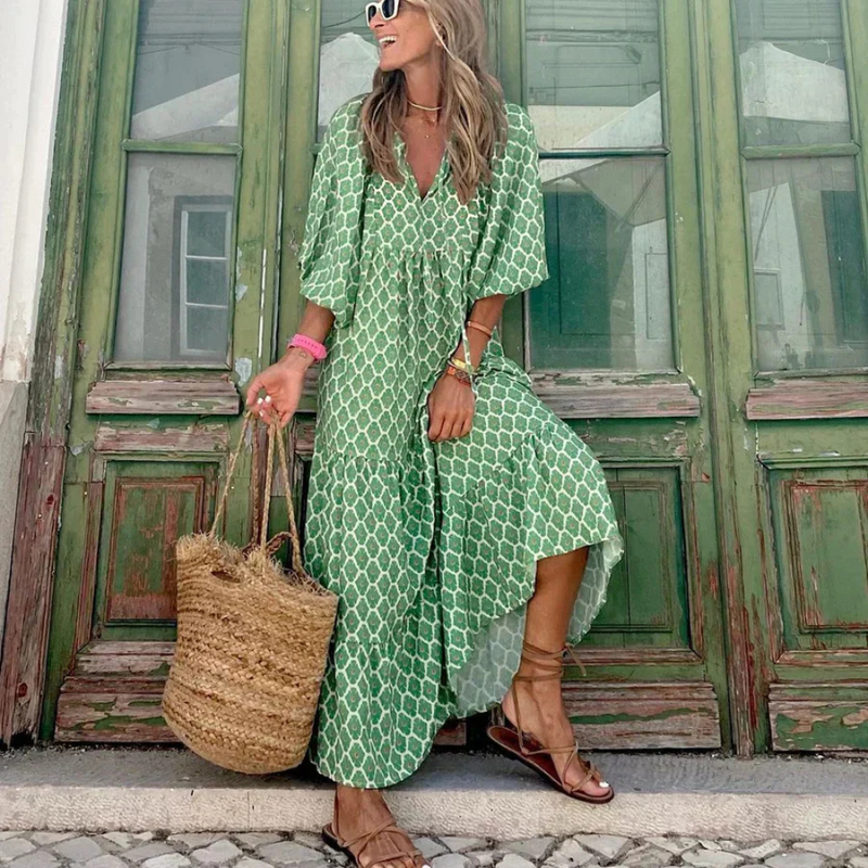 Damen Boho-Sommerkleid mit leichtem Stoff – Kristi
