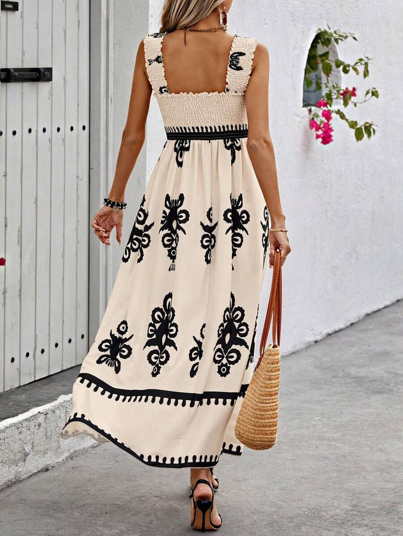 Boho Maxikleid mit Muster für Damen – Elina