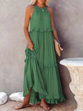 Sommerkleid Neckholder A-Linie Luftig Boho – Feliora