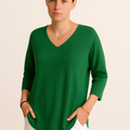 Oversized Damen V-Ausschnitt Top Sommer Elegant – Schonberg
