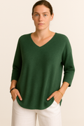 Oversized Damen V-Ausschnitt Top Sommer Elegant – Schonberg