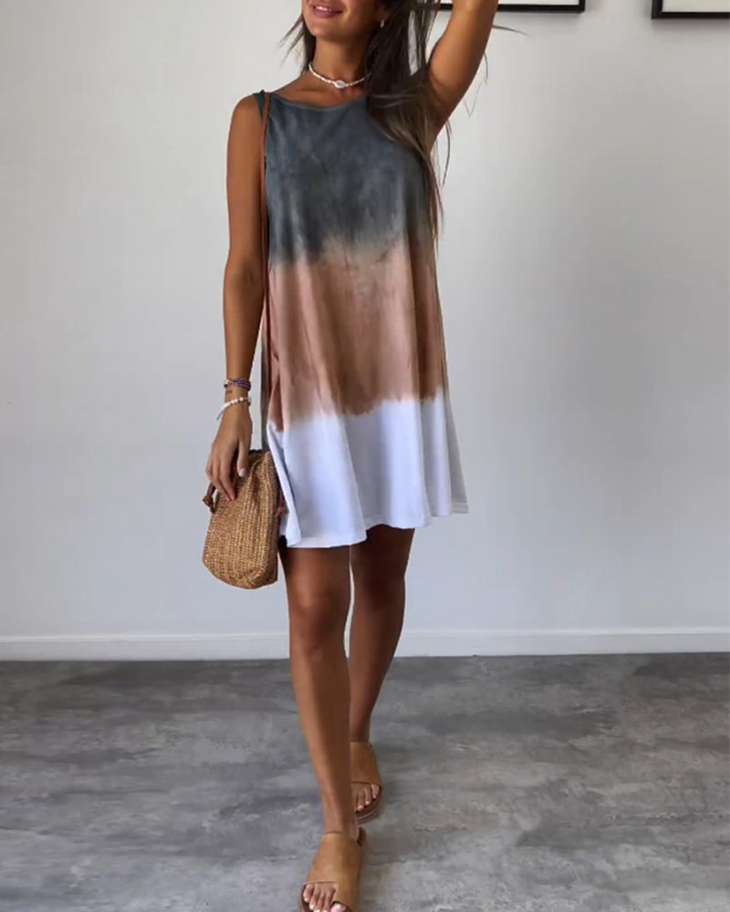 Gradient Sommerkleid Damen luftig ärmellos – Liana
