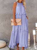 Sommerkleid Neckholder A-Linie Luftig Boho – Feliora