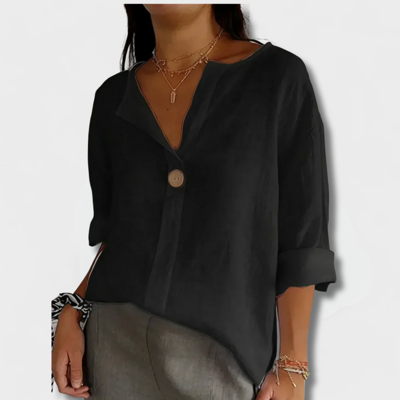 Damen Bluse V-Ausschnitt Lässig Elegant Look – Noresia