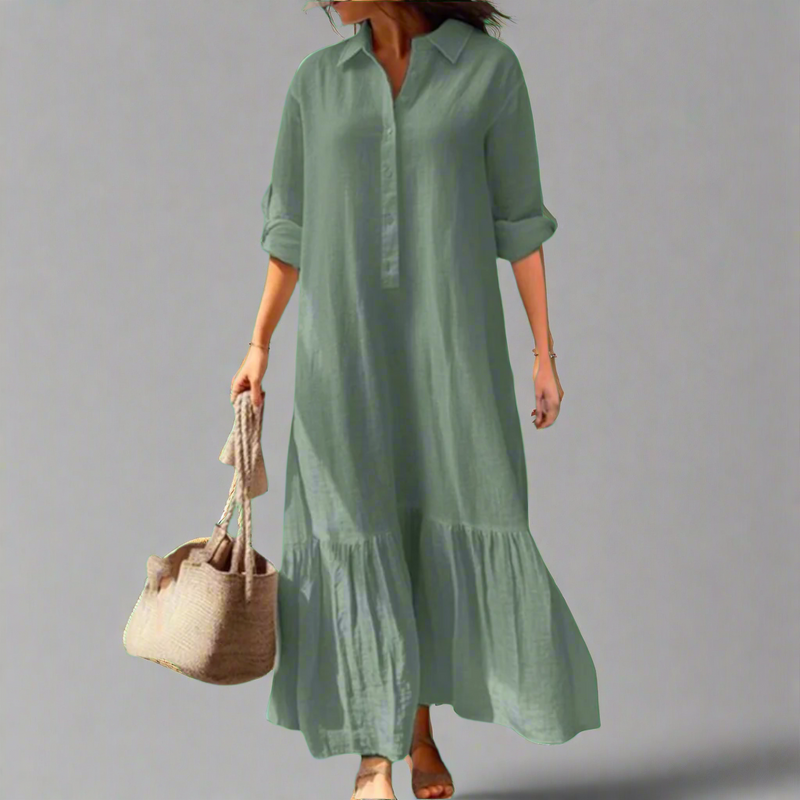 Lässiges Damen Hemdkleid für Frühling und Sommer – Amelie