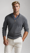 Herren-Half-Zip Pullover für stilvolle Eleganz – Benjamin
