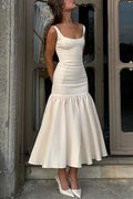 Ärmelloses Midi Kleid mit Rüschen Damen – Elina