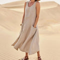 Voluminöses Damenkleid mit Taschen Look – Lenarya
