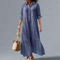 Lässiges Damen Hemdkleid für Frühling und Sommer – Amelie