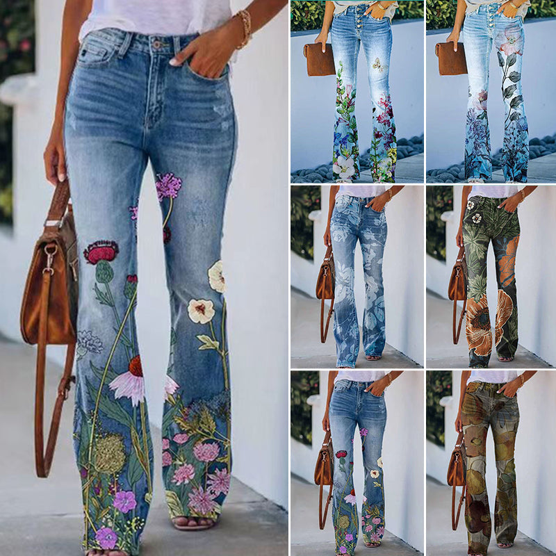 Flared Jeans mit 4 Knöpfen für Damen – Emilia